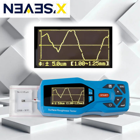 Handheld Surface Roughness Tester Digital Profilometer For Ra Rz Rt Measurements With USB Data Export Ideal For Metal Coating And Plastic QC Pro Grade On The Go Portable Precision Inspection Tool, blue LCD