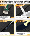 High Elasticity Asphalt Crack Filler For Driveways, Self Leveling Waterproof Sealant For DIY Friendly Indoor Outdoor Use, 1.5 Lb Jar instructions.