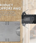 Hassle Free 3 Gang Pvc Nail On Electrical Box With Built In Living Hinges For Straight Line Wiring No Knockout Headaches 44 Cubic Inch Volume Two Hour Fire Rated EtL Certified New Work Outlet Gray Single Pack showing capacity information for wires.