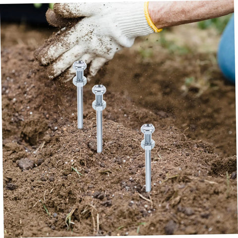 Heavy Duty Lawn Aerator Shoes With Ten Metal Spikes For Deep Soil Aeration And Healthier Grass Easy To Use Spiked Garden Shoes For Grass Care Durable Lawn Tools For Beginners And Pros in action with three visible spikes in soil