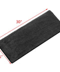 Bullnose Carpet Stair Treads 14 Piece Indoor Set Soft Non Slip Self Adhesive Stair Protectors Pet Friendly Rugs Covers Mats Skid Resistant Washable Rubber Backing Dark Grey 9.5 x 30 x 1.2 Inches close-up