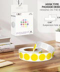 One Inch Yellow Color Code Dot Stickers For Office And Home Round Adhesive Inventory Dots Labels 1000 Per Dispenser Box Easy Peel