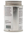 Side view of a Premium 4oz Brush Top SIL Glyde Silicone Brake Grease tin by AGS Automotive Solutions showing instructions.