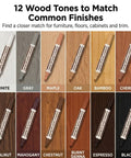 12 Color Furniture Touch Up Markers Wood Scratch Repair Kit For Cabinets Floors Tables Trim with assorted wood tones.