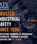 Milling Machine Guard For Manual Mills OSHA Compliant Head Mount Shield in an industrial setting with safety signs.