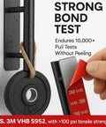 Two Pack Peel And Stick Adhesive Door Handles With Stainless Steel Construction And 3M VHB Adhesive No Drill Stick bond test