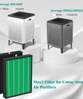 Replacement Air Filters Kit For Airmega Max 2 400 And 400S Purifier 2 In 1 Main Filter And Activated Carbon 4 Pcs 2 Sets