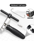 Bike Chain Breaker Tool Universal For 7 8 9 10 11 Speed Chains Link Removal with torque arm and chain hook details