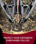 Subatomic Hanger Guard Stirrup For Crossbows Fits R9 R10 R10X R15 R20 R29 R29X LR secured on tree trunk