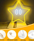 Star Neon Sign Led Light For Gaming Setup And Kids Bedroom Wall Decor Game Room Vibe Man Cave Glow Dimmable Star Sign