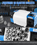 Top Notch Drill Bits Sharpener Machine For 3 To 20mm With 18 Collets showing elastic collets and grinding angles for drill bits.