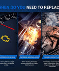 Dashboard warning, engine flames, and car engine for Beefed Up Timing Belt Kit With Water Pump For 3.5L 4.0L V6 V8 Engines