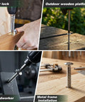 810 Piece Stainless Steel Wood Screws Kit For DIY Projects Self Tapping Screws in M3 M4 M5 M6 sizes being used in various applications.