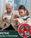 Grandmother and granddaughter using Beginner Friendly Embroidery Kit With 4 Pre Printed 12x12 Cloths, 7.8 Inch Hoop