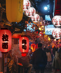 40 Piece Japanese Chinese Paper Lantern Decor Set With LED Lights For Indoor And Outdoor Use Cherry Blossom And Red Lanterns