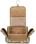 Open Desert Yellow Hanging Dopp Kit For Men The Ultimate Travel Toiletry Bag With Hook and compartments for grooming essentials.