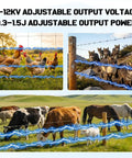Adjustable Output Solar Fence Charger For Livestock Six To Twelve KV High Voltage One Point Five Joule Shock