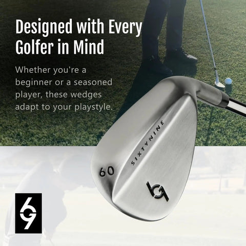 69 Degree Golf Wedge Set For Men With 35 Inch Stepped Steel Shaft Right Handed 54 60 69 Loft Wedges For Precision Approach Shots