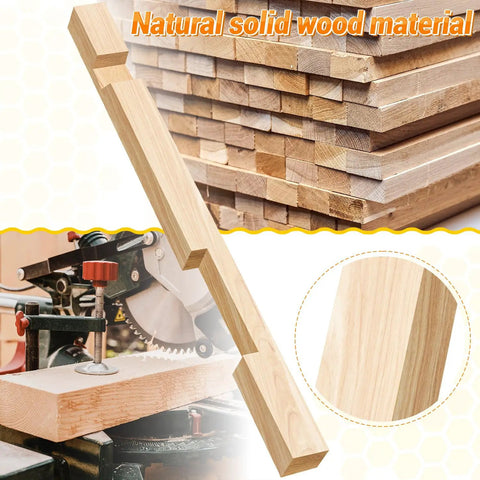 Four Pack Wood Beehive Entrance Reducers for Ten Frame Beehives Easy Install Protectors, natural wood material
