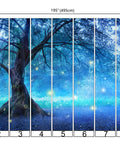 Enchanted Forest Fairy Tree Wall Mural For Kids Rooms And Living Rooms, Mystic Woodland Photo Wallpaper, Dreamy Nature Decor, 9 Panels
