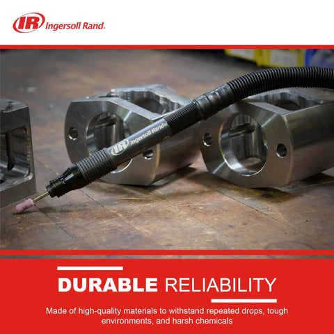 Air Pencil Grinder Pro Grade Tool with One Eighth Inch Collet and Burr near metal components