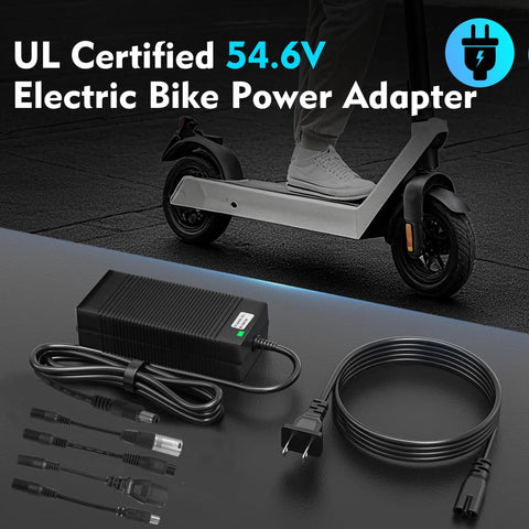 5 In 1 Plugs 54.6V Fast Charger For 48V 13S Li Ion Battery Packs Universal Replacement Charger With Multiple Plugs For Razor Jetson