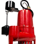 Heavy Duty One Third HP Cast Iron Submersible Sump Pump For Basements And Crawl Spaces Built Tough, Auto Float Switch Visible