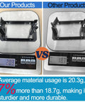 Slick 5 Pack Ethernet Wall Outlet Plates With Cat6 RJ45 Keystone Jacks And Female To Female Couplers side-by-side weight comparison showing sturdiness.