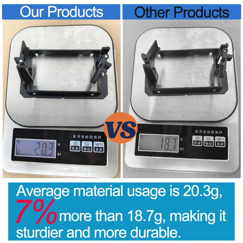Slick 5 Pack Ethernet Wall Outlet Plates With Cat6 RJ45 Keystone Jacks And Female To Female Couplers side-by-side weight comparison showing sturdiness.