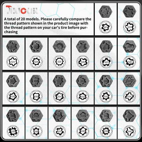 20 socket set from 22 Piece Wheel Lock Nut Key Kit For VW Volkswagen Cars Anti Theft Lug Nut Socket Set All In One No Fuss Tool