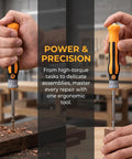 Durable 13 In 1 Screwdriver Set With Magnetic Multitool Bits And Tough CRV Steel Offers A Slick Grip for precise assembling.