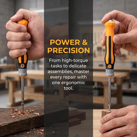 Durable 13 In 1 Screwdriver Set With Magnetic Multitool Bits And Tough CRV Steel Offers A Slick Grip for precise assembling.