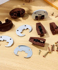10 Sets Drawer Slide Repair Kit with Rails, Track Guide, and Roller on a wooden surface with screws