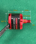 Buttery Smooth A2212 Brushless Motor Set 920KV showcasing detailed dimensions for niche drone use.