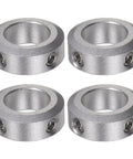 Four 13mm Bore Aluminum Shaft Collars with Set Screw, 22mm OD, 8mm Width, Anodized 6061 Aluminum, for Axles and Gearboxes.