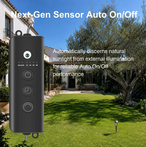 Landscape Spotlights With Sensor And 5 Lighting Modes for dimmable timer auto on off low voltage patio garden pathway