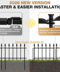 Comparison of 2026 new version Easy Snap Circle Connections for Heavy Duty Decorative Garden Fence Set, 10 Ft Long By 19 In High, 7 Panels.
