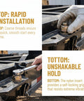 Hand securing Grab A Pack of Dope 10 Yellies Grade 8 Coarse Nylon Insert Lock Nuts Zinc Plated to construction gear.