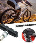 Close-up of Two Pairs V Brake Pads With Hex Nuts And Wrench For Mountain Bike Road Bike MTB And BMX Durable Rubber Pads