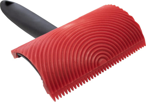 Red rubber tool from Three Piece Wood Graining Set For Faux Wood Finishes, Easy To Use With Glaze And Stain, DIY Friendly