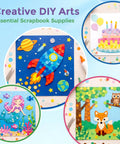Creative DIY arts using a three circle paper punch set with sizes one inch five eighths inch and three eighths inch for crafting projects.