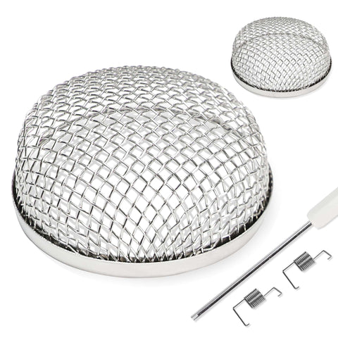 RV Furnace Vent Screen Kit For Camper With Stainless Steel Mesh Screens And Bug Screen Covers For Heater Vents Includes Installation Tool And Silicone Rubber Strips 2.8 X 1.3 Inch 2 Pack