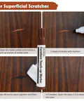 Comprehensive Wood Furniture Repair Kit With Slick Touch Up Markers And Premium Wax Sticks For Easy No Sweat Scratch Crack Fix On Laminate Floors Tables And Headboards 42 Piece Restoration Set step-by-step instructions for using touch-up markers