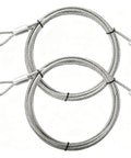 2 Pack 8.5 Foot Galvanized Steel Garage Door Lift Cable For 7 Foot Torsion Spring, Heavy Duty Residential Replacement, One Eighth Inch Diameter