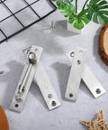 Real Deal Heavy Duty Invisible Door Hinges Rotating 360 Degrees Smooth And Silent For Bookcases Concealed Pivot Hardware shown on a surface.