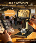 4.3 Inch LCD Digital Coin Microscope With Dual Side Lighting For Coin Collectors To Inspect Doubled Die RPM Scratches And Fine Mint Details Not Ideal For Capturing Full Views Of Large Coins. Portable 4.3-inch LCD coin microscope with coin display and dual lamps