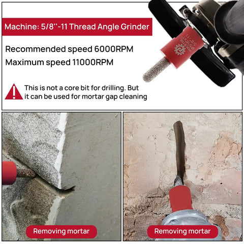 Diamond Mortar Raking Bit for Tuck Pointing and Masonry Brick Removal 5/16 x 1 Inch used to remove mortar from brick wall