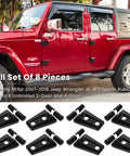 Door hinge cover trim set for Jeep Wrangler JK/JKU (2007–2018), black, 8 pieces