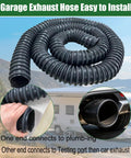 3-Inch Inner Diameter 11-Foot Heavy Duty Car Exhaust Hose With Two Clamps For Garage Or Auto Shop EPDM Rubber 600F Heat Resistant