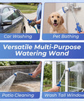Two Pack Watering Wand With Nine Adjustable Spray Patterns for car washing, pet bathing, patio cleaning, window washing
